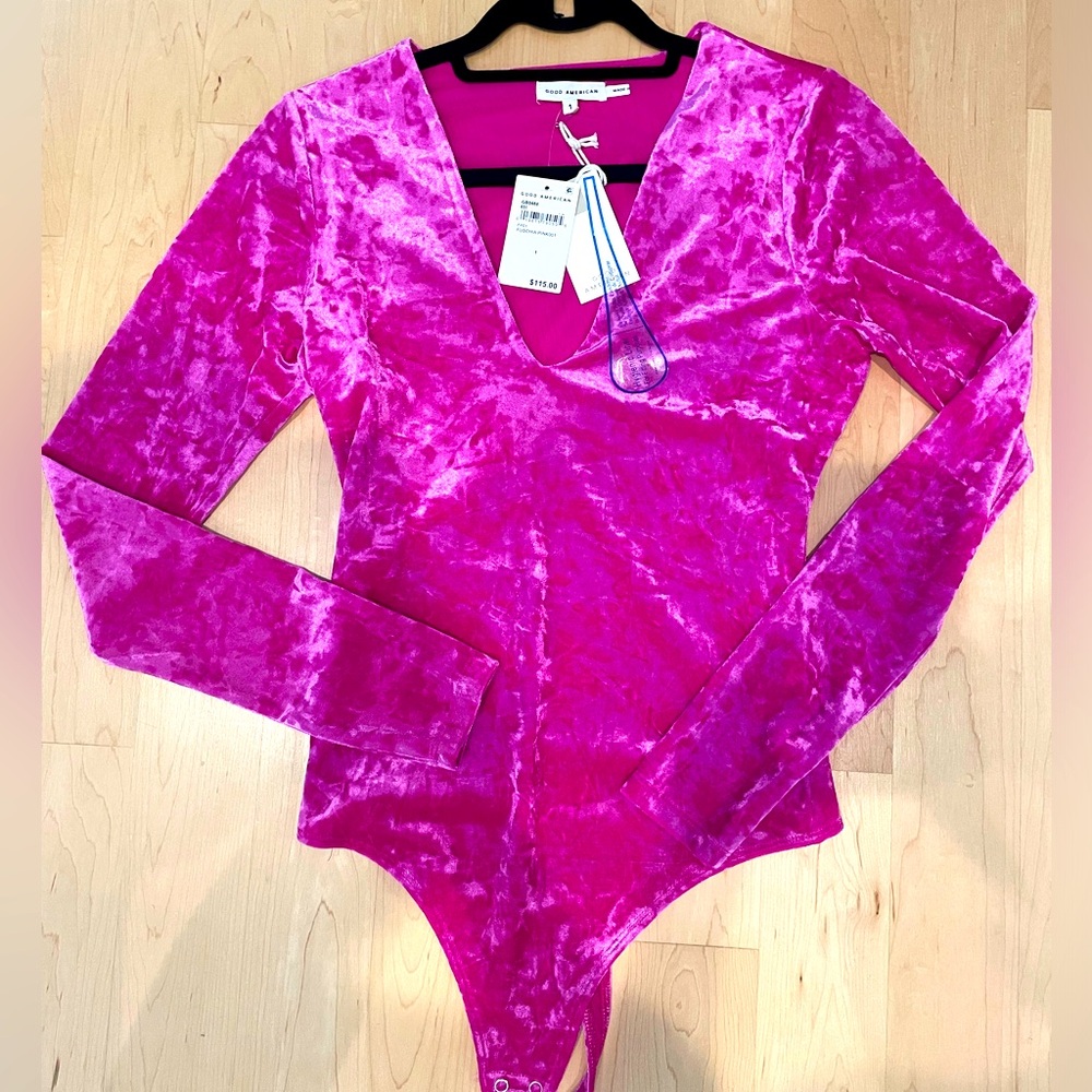 Good American velvet bodysuit